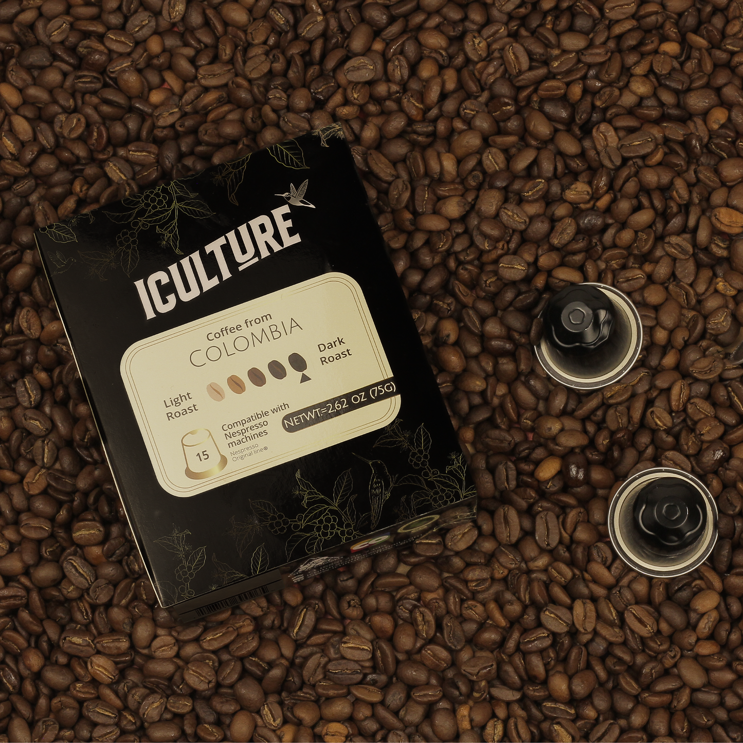 Premium Colombian Coffee Capsules - Medium & Dark Roasts, Compatible with Nespresso® Machine